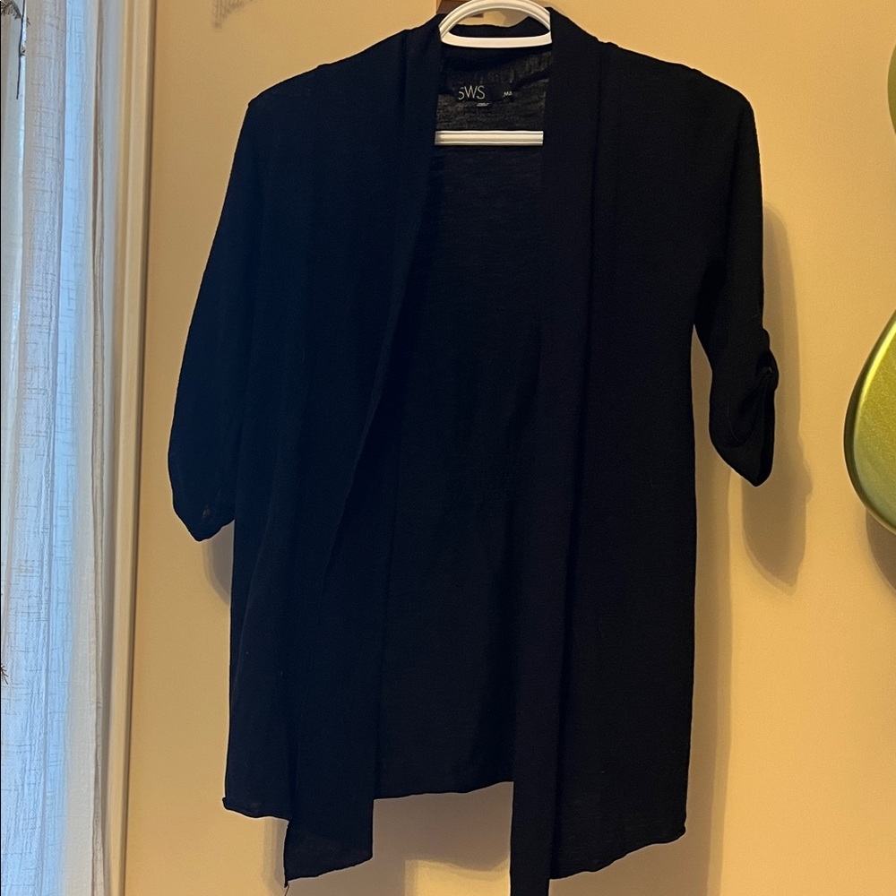 SWS black 3/4 sleeve cardigan